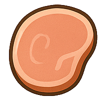 Ham : 2 slices of white ham